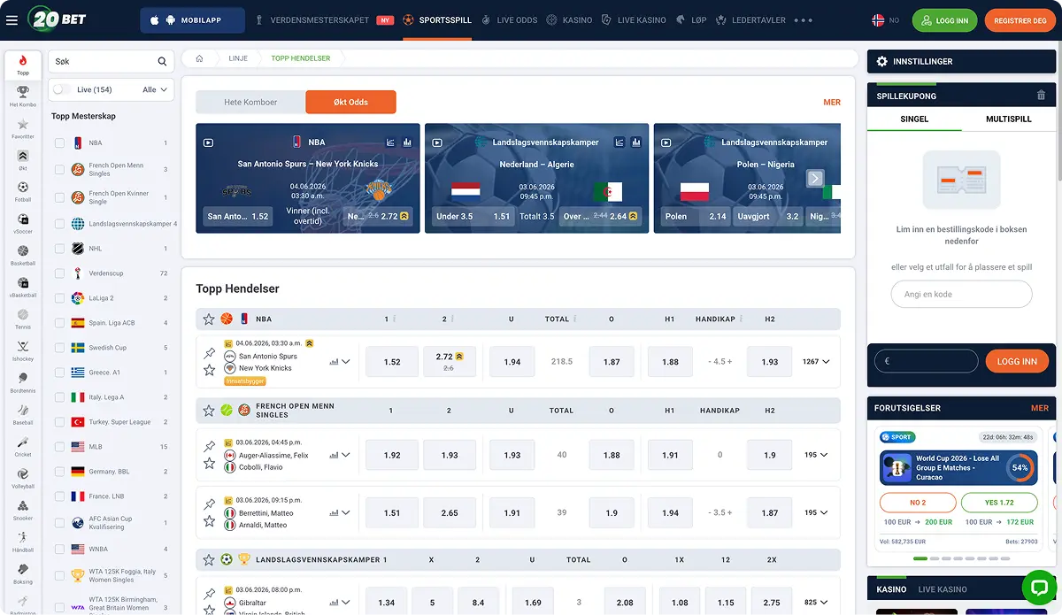 20Bet Sportsbook