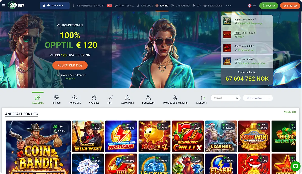 20Bet på nett